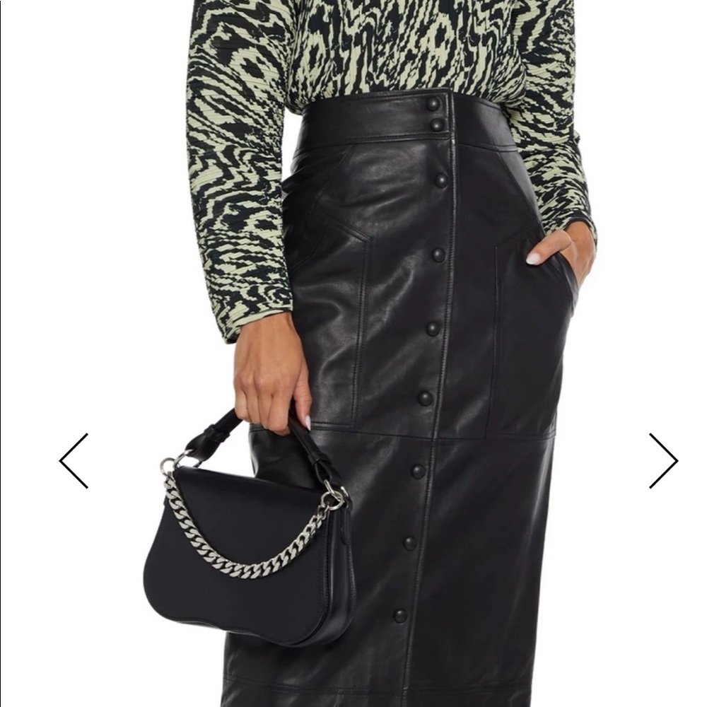 NWT - WALTER BAKER Lamb Leather Knee-Length Skirt size 4